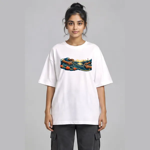 First_Light_Koliwada_White_Cotton_Oversized_Graphic_T-Shirt_For_Women