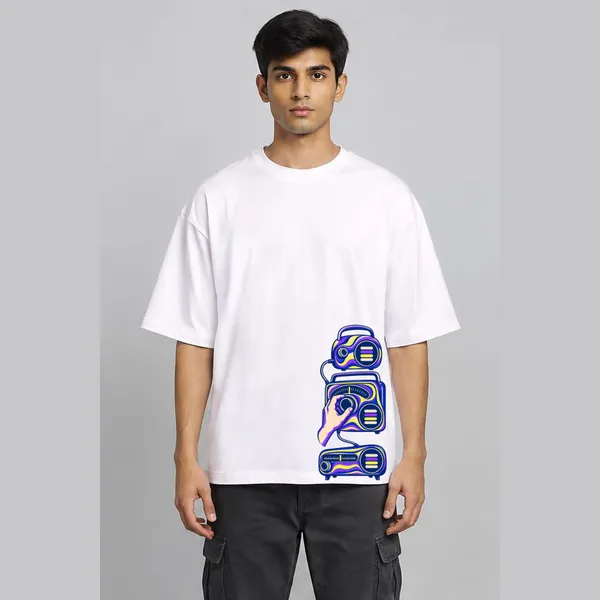Find_Your_Sound_White_Cotton_Oversized_Graphic_T-Shirt_For_Men