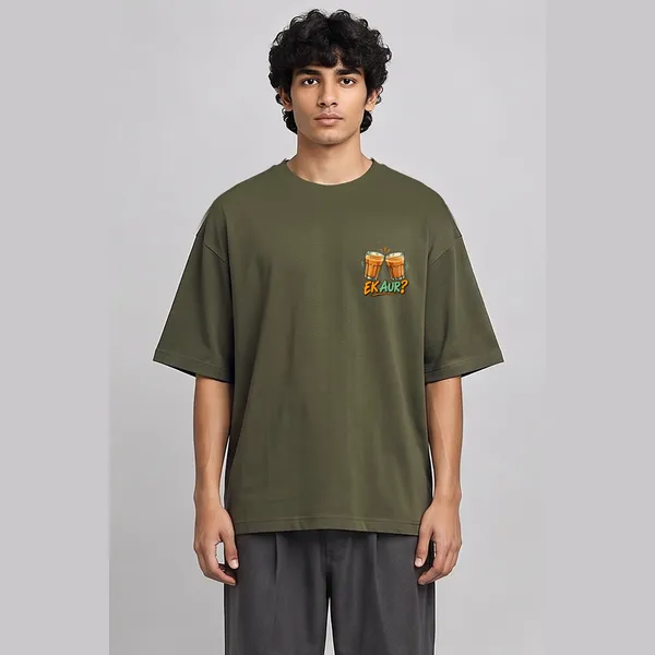 Canteen_Olive_Green_Cotton_Oversized_Graphic_T-Shirt_For_Men