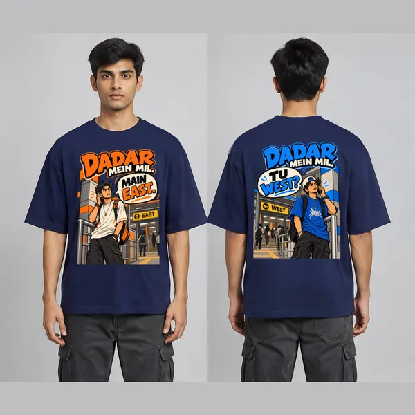 Dadar_Navy_Blue_Cotton_Oversized_Graphic_T-Shirt_For_Men