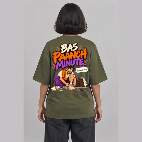 Bas_5_Min_Olive_Green_Cotton_Oversized_Graphic_T-Shirt_For_Women
