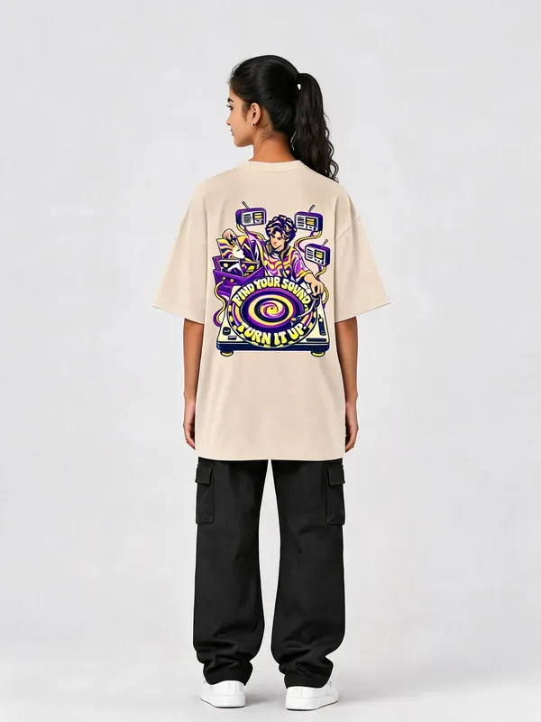 Beige_Cotton_Oversized_Graphic_T-Shirt_For_Women