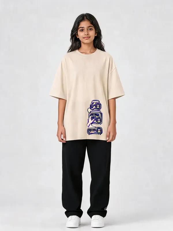 Beige_Cotton_Oversized_Graphic_T-Shirt_For_Women