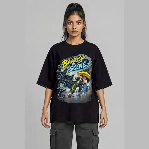 Baarish_Black_Cotton_Oversized_Graphic_T-Shirt_For_Women