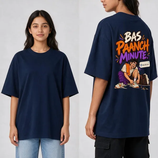 Bas_5_Min_Navy_Blue_Cotton_Oversized_Graphic_T-Shirt_For_Women