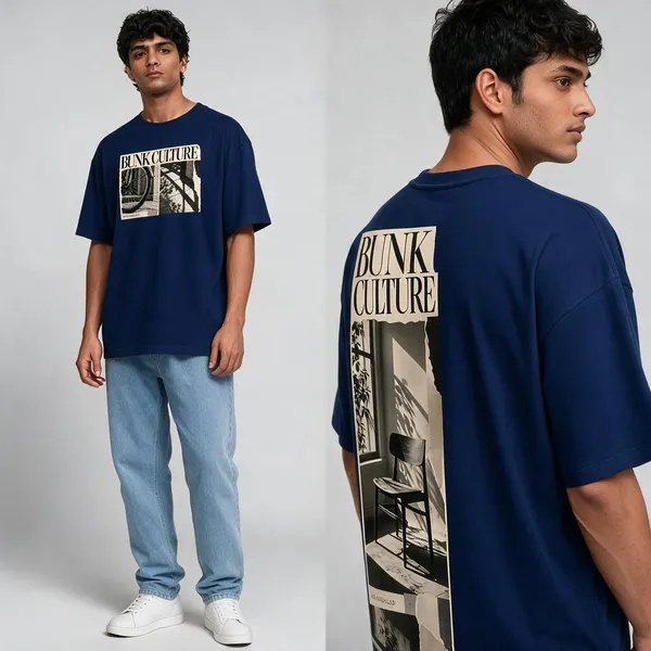 Bunk_Culture_Navy_Blue_Cotton_Oversized_Graphic_T-Shirt_For_Men