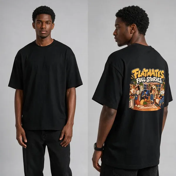 Flatmate_Black_Cotton_Oversized_Graphic_T-Shirt_For_Men