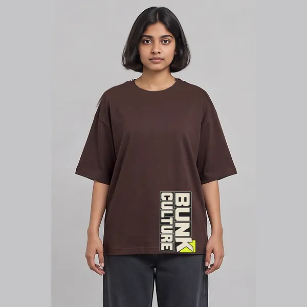 Bunk_Culture_Brown_Cotton_Oversized_Graphic_T-Shirt_For_Women