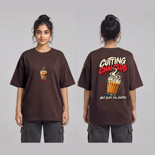 Cutting_Chai_Club_Brown_Cotton_Oversized_Graphic_T-Shirt_For_Women