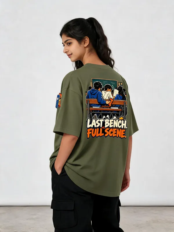 Olive_Green_Cotton_Oversized_Graphic_T-Shirt_For_Women