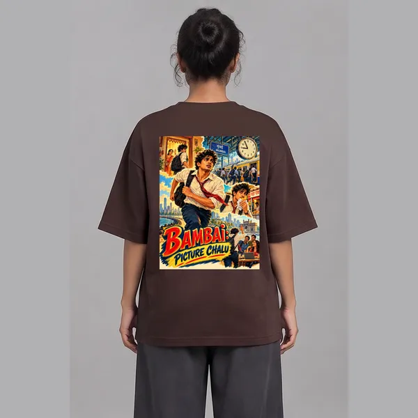Bambai_Brown_Cotton_Oversized_Graphic_T-Shirt_For_Women