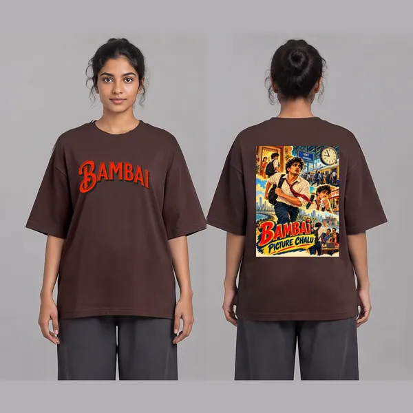 Bambai_Brown_Cotton_Oversized_Graphic_T-Shirt_For_Women