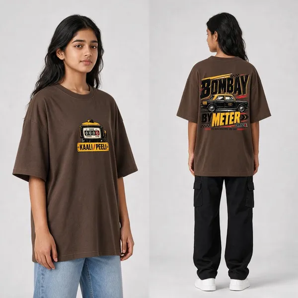 Kaali_Peeli_Brown_Cotton_Oversized_Graphic_T-Shirt_For_Unisex