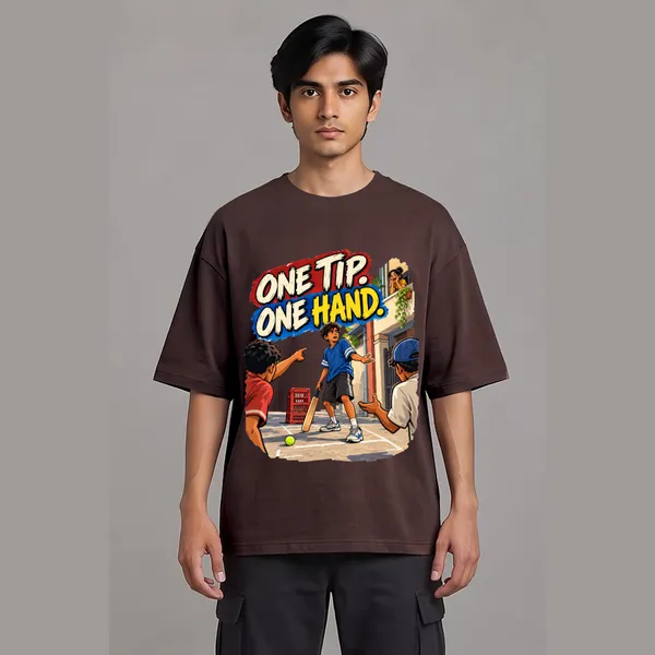 Cricket_Brown_Cotton_Oversized_Graphic_T-Shirt_For_Men
