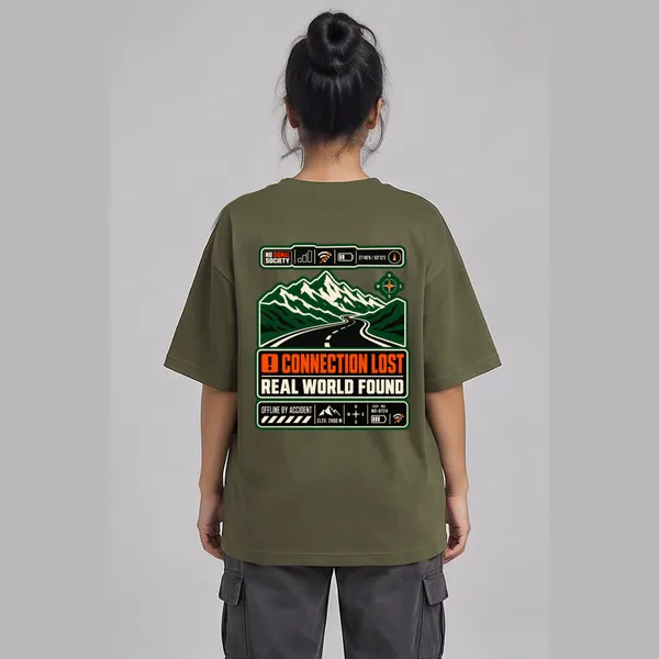 No_Signal_Olive_Green_Cotton_Oversized_Graphic_T-Shirt_For_Women