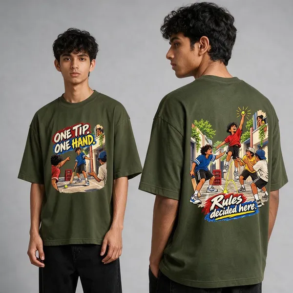 Cricket_Olive_Green_Cotton_Oversized_Graphic_T-Shirt_For_Men