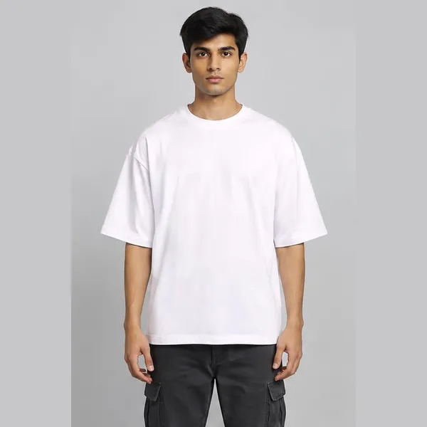 Flatmate_White_Cotton_Oversized_Graphic_T-Shirt_For_Men