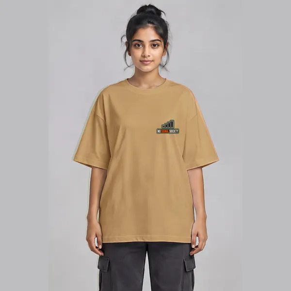 No_Signal_Beige_Cotton_Oversized_Graphic_T-Shirt_For_Women