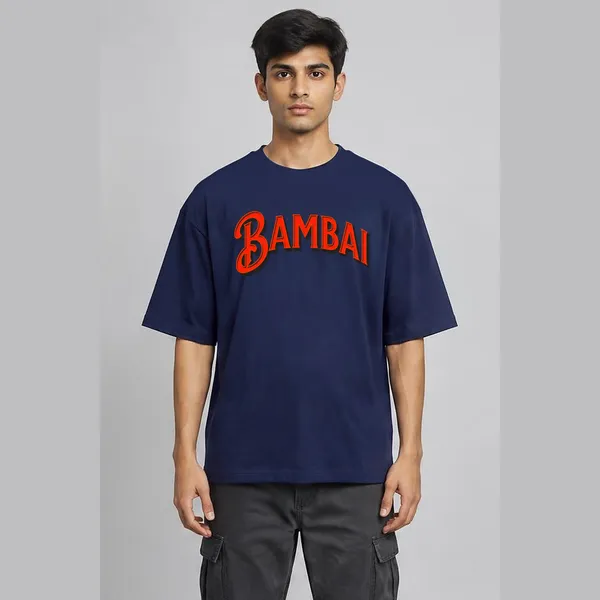 Bambai_Navy_Blue_Cotton_Oversized_Graphic_T-Shirt_For_Men