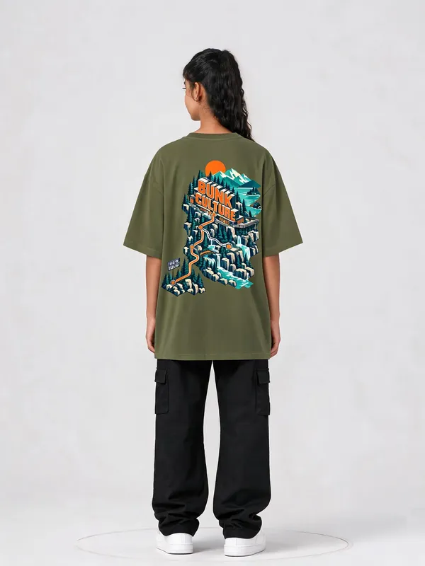 Olive_Green_Cotton_Oversized_Graphic_T-Shirt_For_Women
