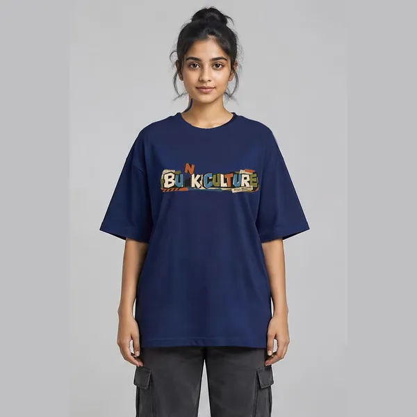 Bunk_Culture_Navy_Blue_Cotton_Oversized_Graphic_T-Shirt_For_Women