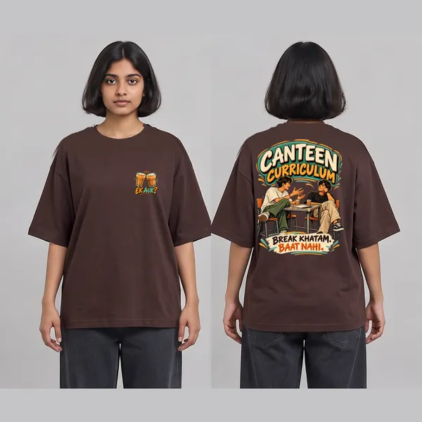 Canteen_Brown_Cotton_Oversized_Graphic_T-Shirt_For_Women