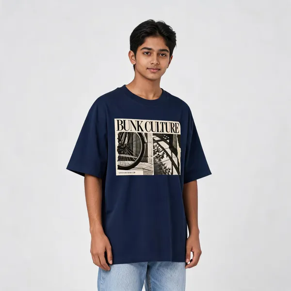 Navy_Blue_Cotton_Oversized_Graphic_T-Shirt_For_Unisex