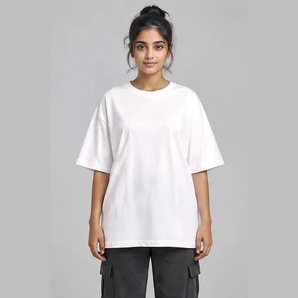 Flatmates_White_Cotton_Oversized_Graphic_T-Shirt_For_Women