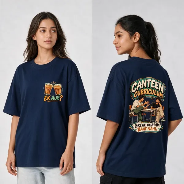 Canteen_Navy_Blue_Cotton_Oversized_Graphic_T-Shirt_For_Women