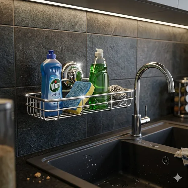 Silver_Steel_Modern_Wall_Mounted_Sink_Caddy
