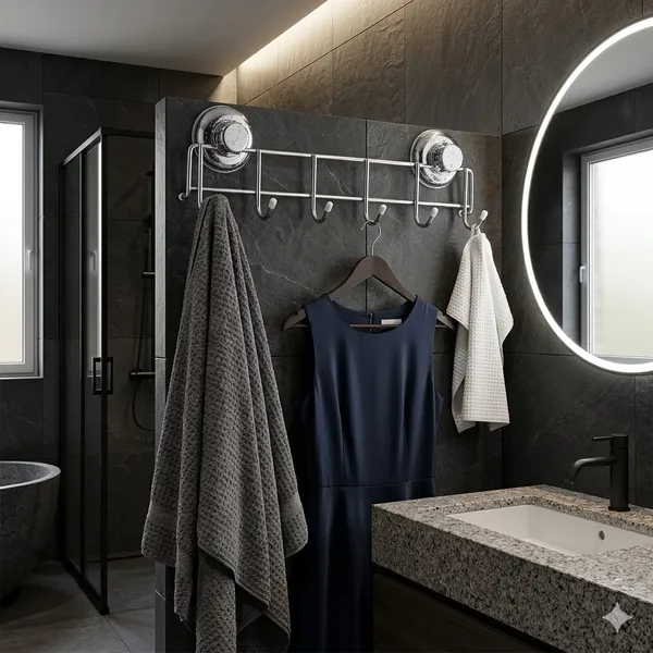 Silver_Steel_Modern_Suction_Wall_Mounted_Six_Hook_Rack