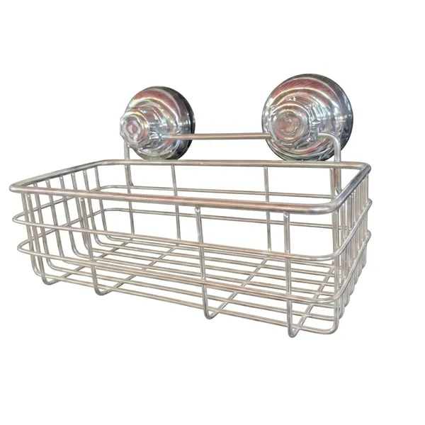 Silver_Steel_Modern_Suction_Mount_Medium_Shower_Caddy