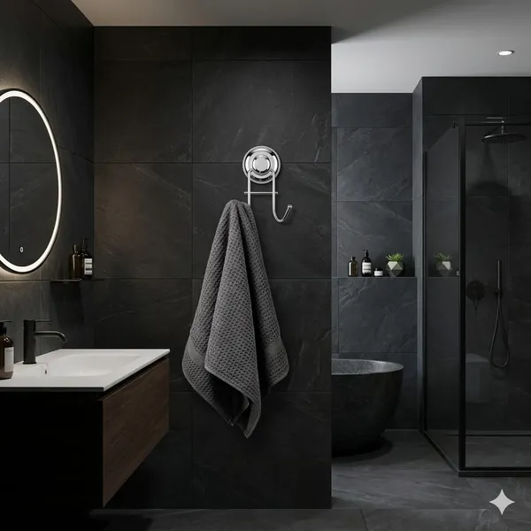 Silver_Steel_Modern_Suction_Double_Wall_Hook