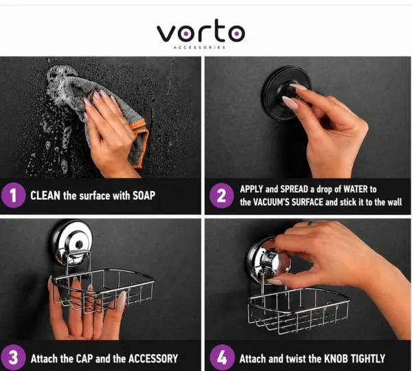 Silver_Steel_Modern_Suction_Mount_Small_Storage_Caddy