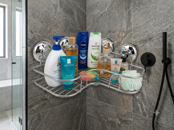 Silver_Steel_Modern_Suction_Wall_Corner_Storage_Caddy