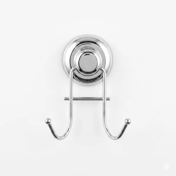 Silver_Steel_Modern_Suction_Double_Wall_Hook
