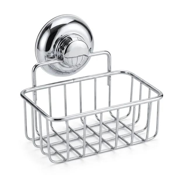 Silver_Steel_Modern_Suction_Mount_Small_Storage_Caddy
