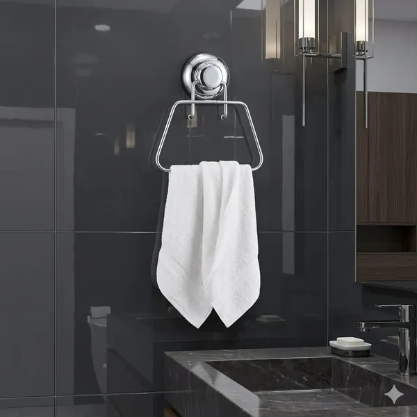 Silver_Steel_Modern_Suction_Wall_Towel_Napkin_Ring
