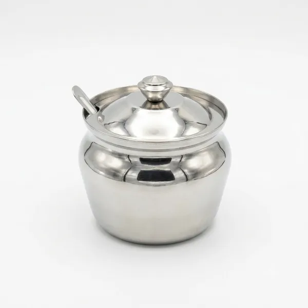 Silver_Steel_Classic_Covered_Ghee_Storage_Container_With_Spoon_Pack_Of_2