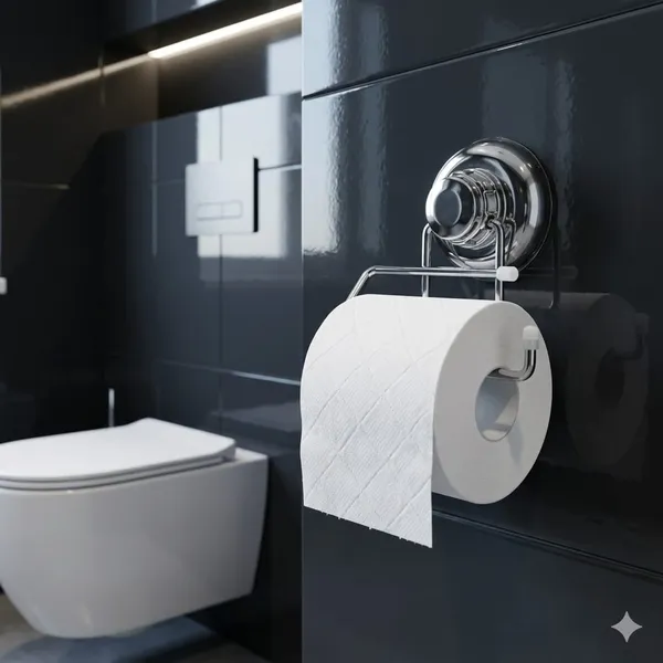 Silver_Steel_Contemporary_Suction_Mount_Toilet_Tissue_Holder