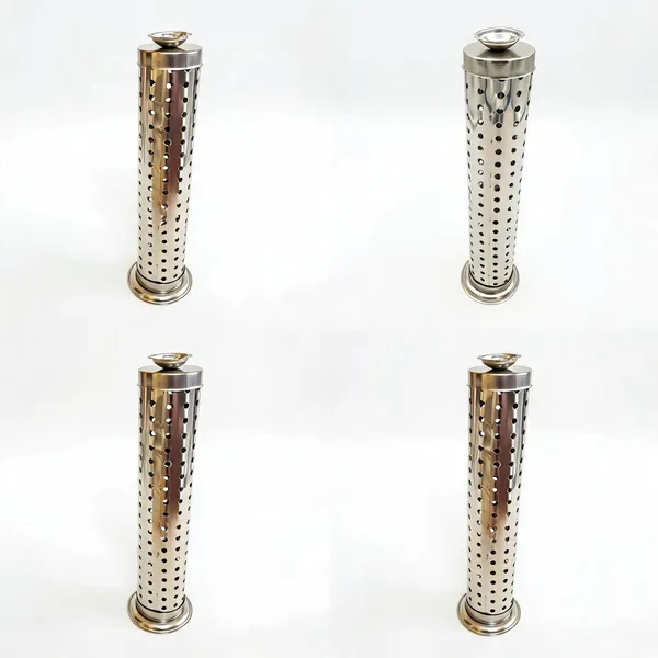 Silver_Steel_Traditional_Perforated_Incense_Stick_Holder_Pack_Of_4