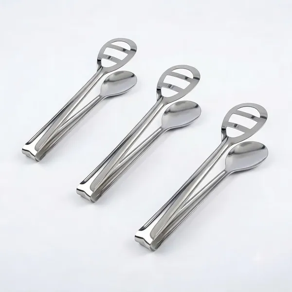 Silver_Steel_Kitchen_Serving_Tongs_Pack_Of_3
