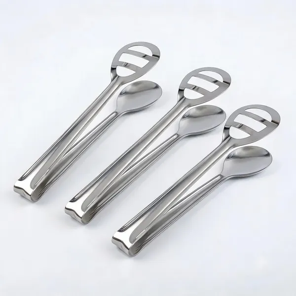 Silver_Steel_Kitchen_Serving_Tongs_Pack_Of_3