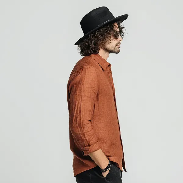 Rust_Pure_Linen_Men_S_Shirt