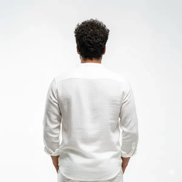 White_Pure_Linen_Shirt_For_Men