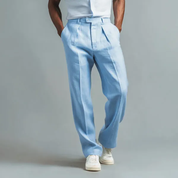 Artic_Blue_Stay_Cool_Linen_Summer_Trousers_Men