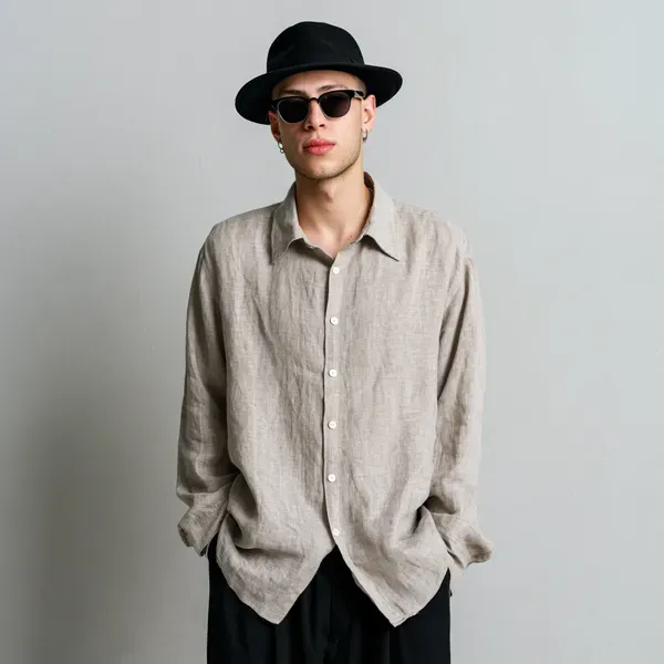 Men_S_Desert_Beige_100_Pure_Linen_Shirt