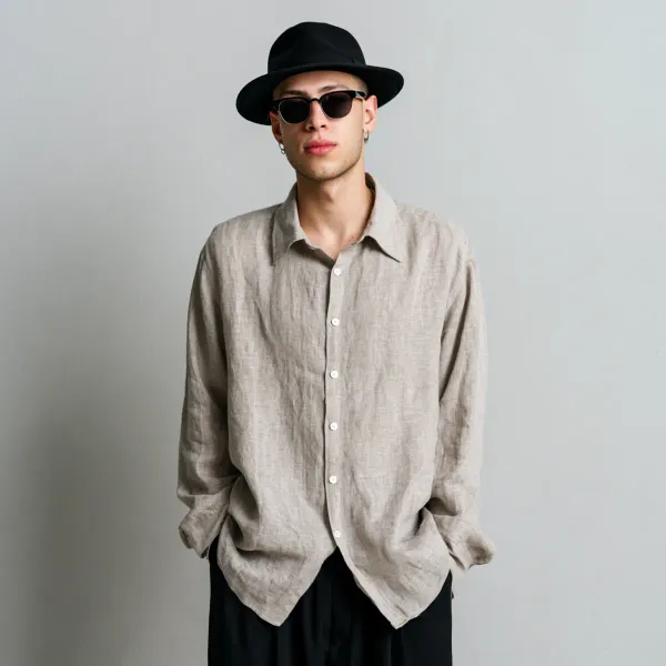 Men_S_Desert_Beige_100_Pure_Linen_Shirt