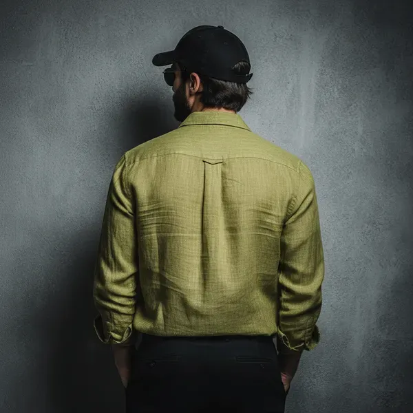 The_Essential_Rust_Moss_Pure_Linen_Shirt_For_Men_S