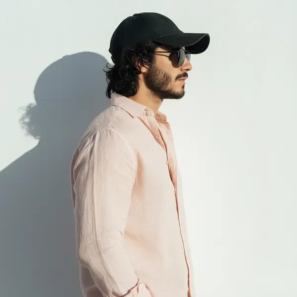 Pink_Pure_Linen_Shirt_For_Men